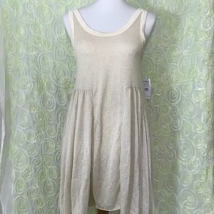 Free People Beach cream gold cotton dress size S